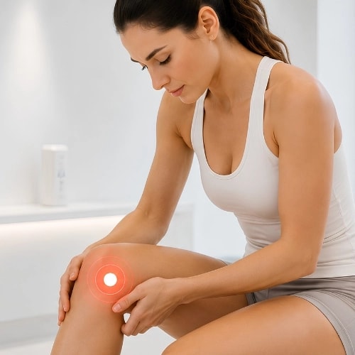 Aplicare Omstrip® — zona genunchi